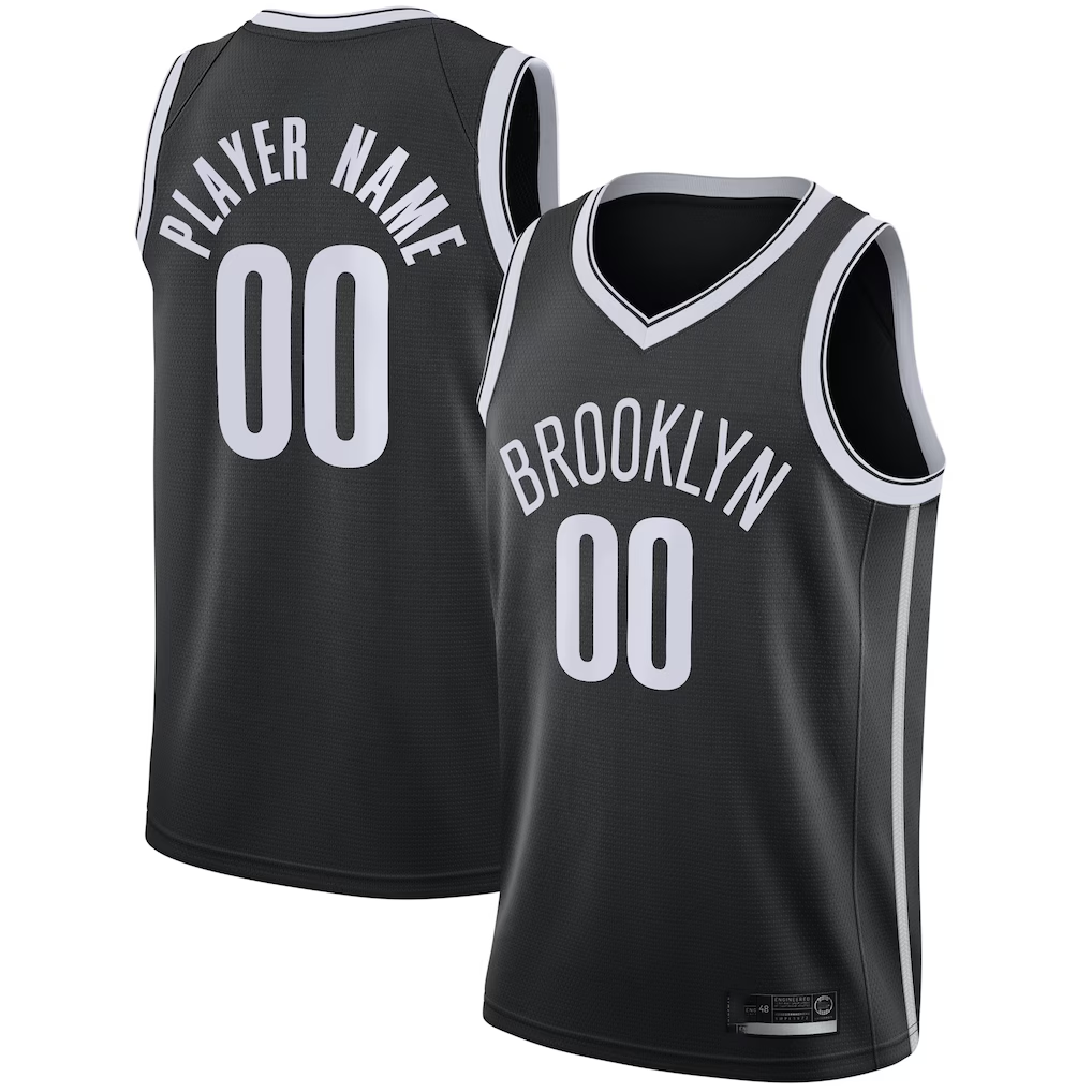 harde Custom B.Nets Black Swingman Jerseys - Icon Edition