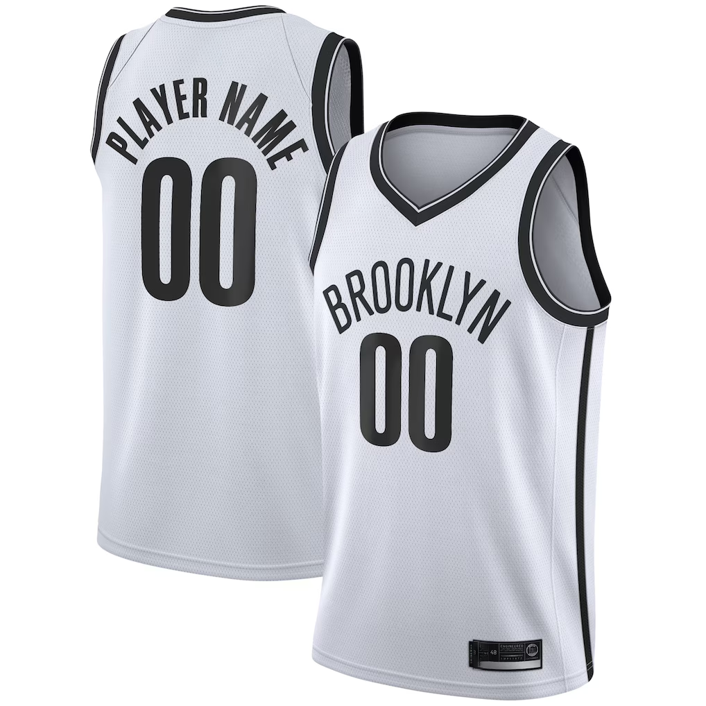 harde Custom B.Nets White 2020-21 Swingman Jerseys - Association Edition