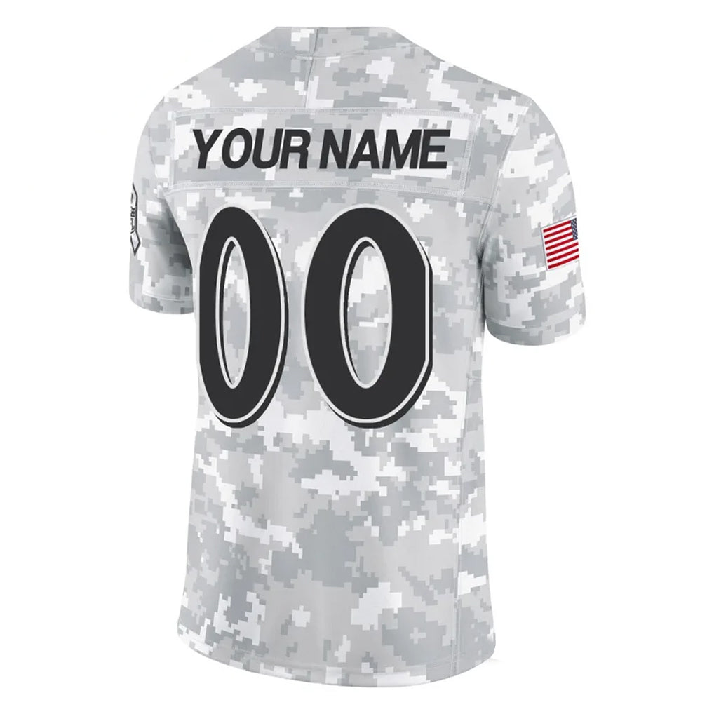 harde Custom B.Ravens Arctic Camo Salute to Service Limited Any Name & Numbers Stitched Jerseys