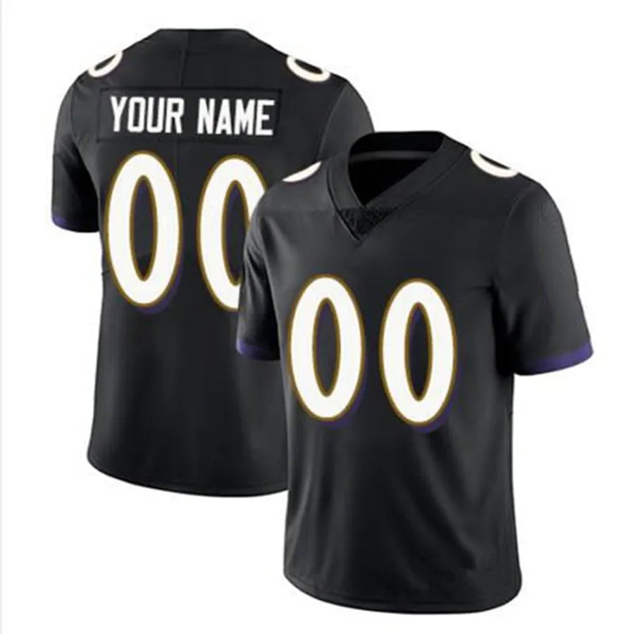 harde Custom B.Ravens Black Replica Limited Game Stitched Jerseys