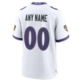 harde Custom B.Ravens White Home Game Any Name & Numbers Stitched Jerseys