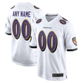 harde Custom B.Ravens White Home Game Stitched Jerseys