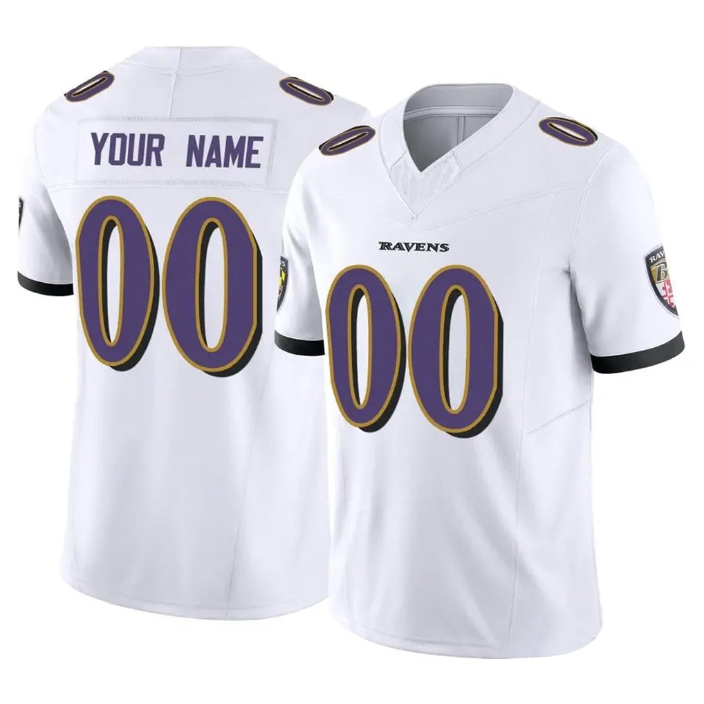 harde Custom B.Ravens White Vapor F.U.S.E. Limited Any Name & Numbers Stitched Jerseys