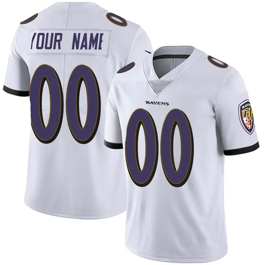 harde Custom B.Ravens White Vapor F.U.S.E. Limited Stitched Jerseys