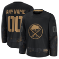 harde Custom B.Sabres Black 2024 Military Appreciation Practice Stitched Jerseys