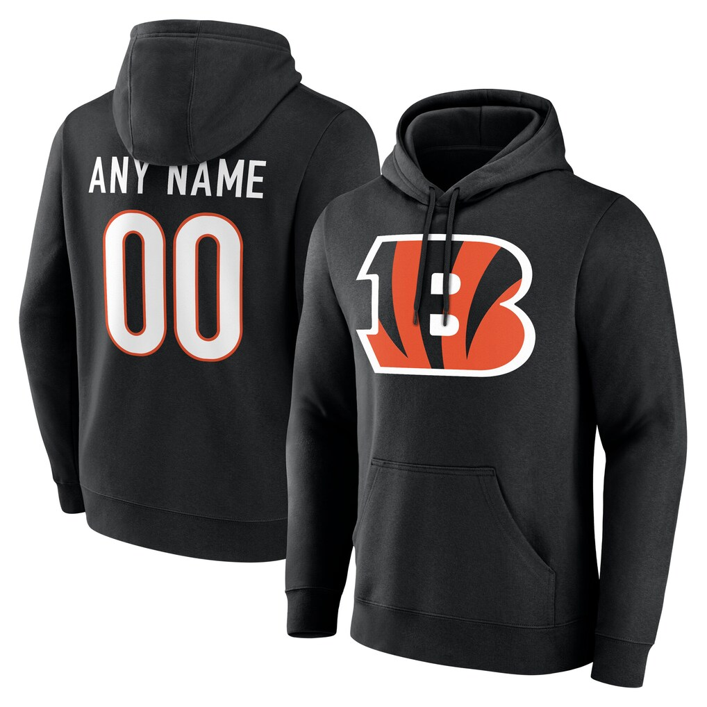 harde Custom C.Bengals Black Big & Tall Team Authentic Custom Hoodie Stitched Jerseys