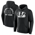 harde Custom C.Bengals Black Personalized Name & Number Pullover Hoodie Stitched Jerseys