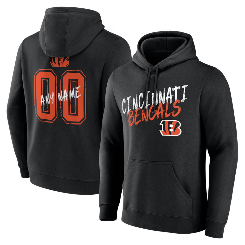 harde Custom C.Bengals Gray Big & Tall Team Authentic Custom Hoodie Stitched Jerseys