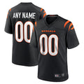 harde Custom C.Bengals Home Replica Game Football Jerseys - Black - Custom
