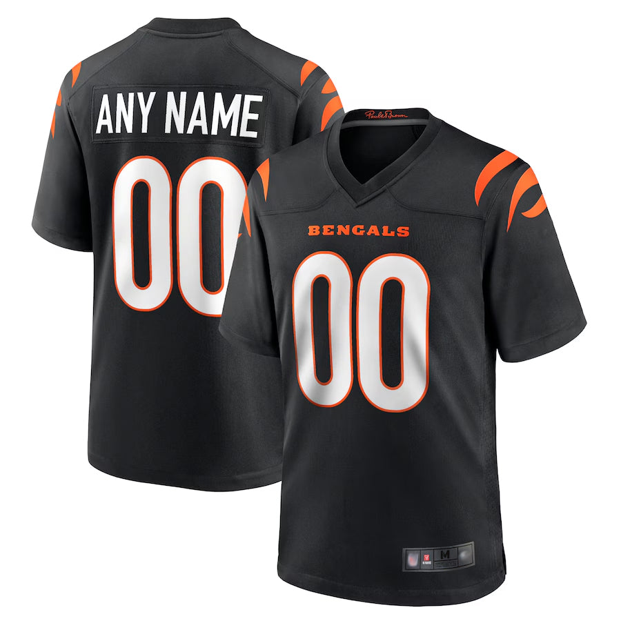 harde Custom C.Bengals Home Replica Game Football Jerseys - Black - Custom