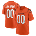harde Custom C.Bengals Orange Alternate Game Stitched Jerseys