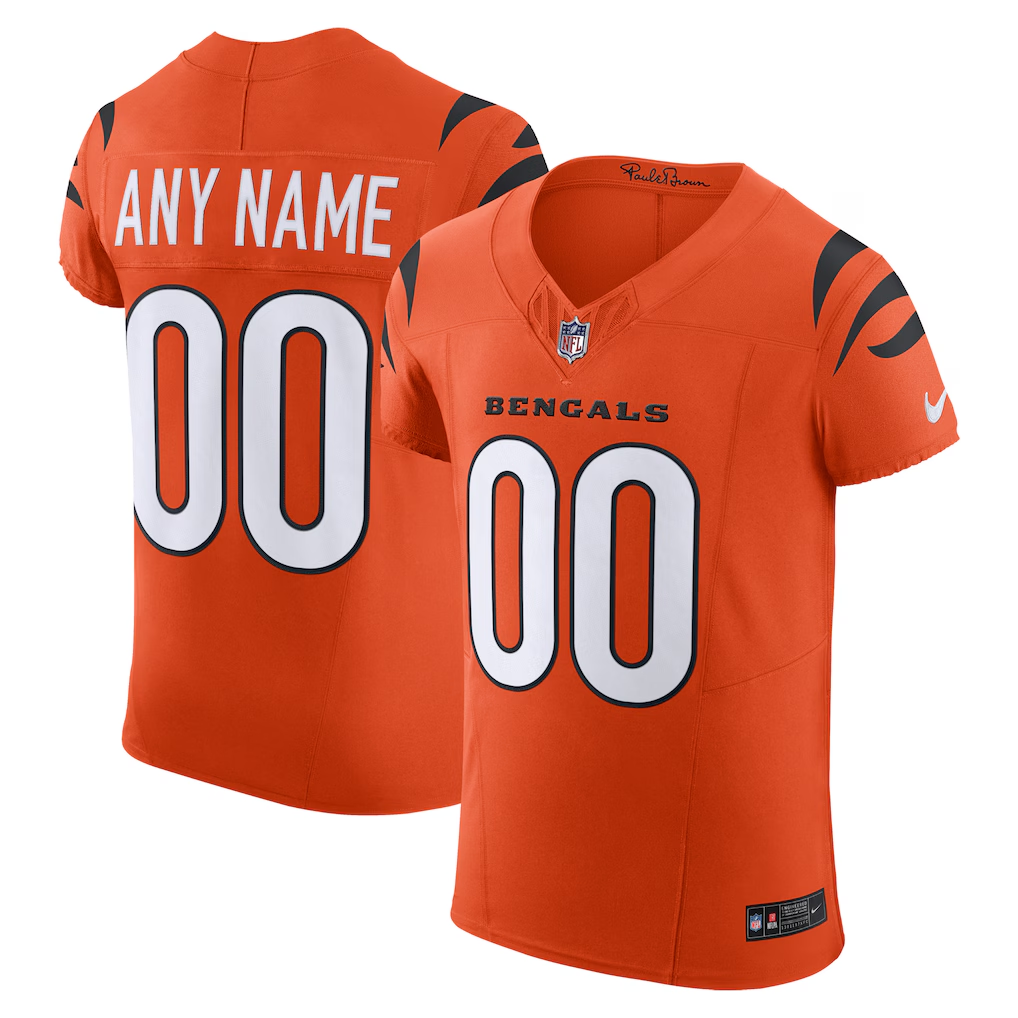 harde Custom C.Bengals Orange Alternate Vapor F.U.S.E. Elite Stitched Jerseys