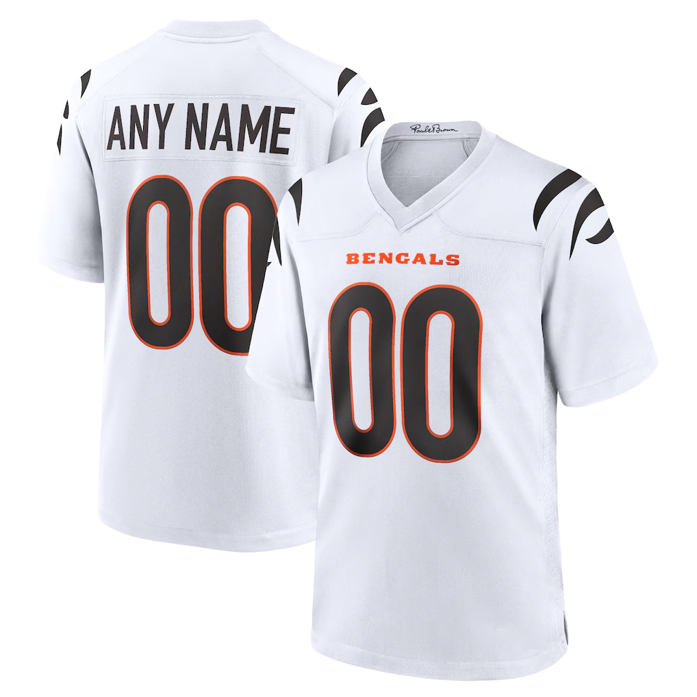 harde Custom C.Bengals White Game Stitched Jerseys