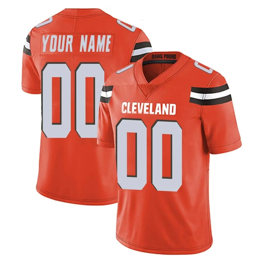 harde Custom C.Browns Orange Alternate Vapor Untouchable Limited Home Game Any Name & Numbers Stitched Jerseys