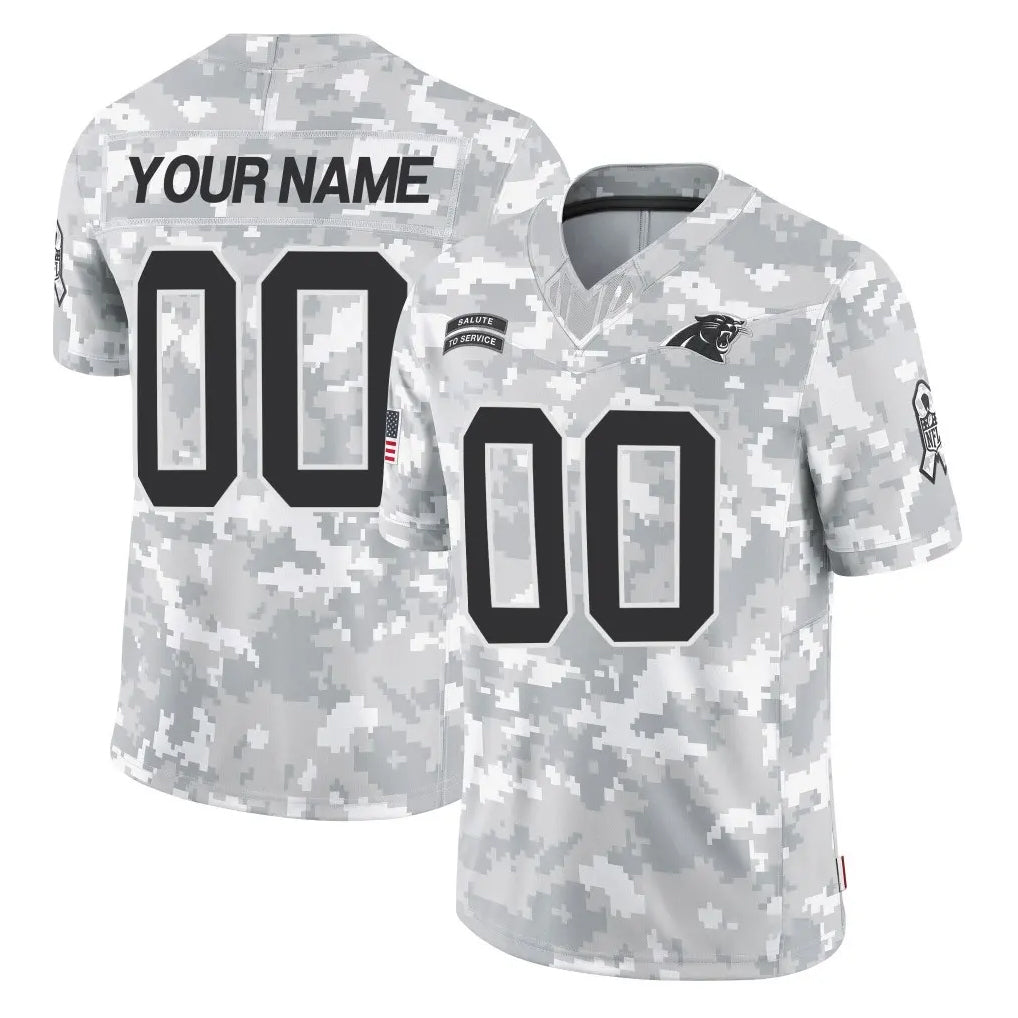 harde Custom C.Panthers Arctic Camo Salute to Service Limited Game Any Name & Numbers Stitched Jerseys