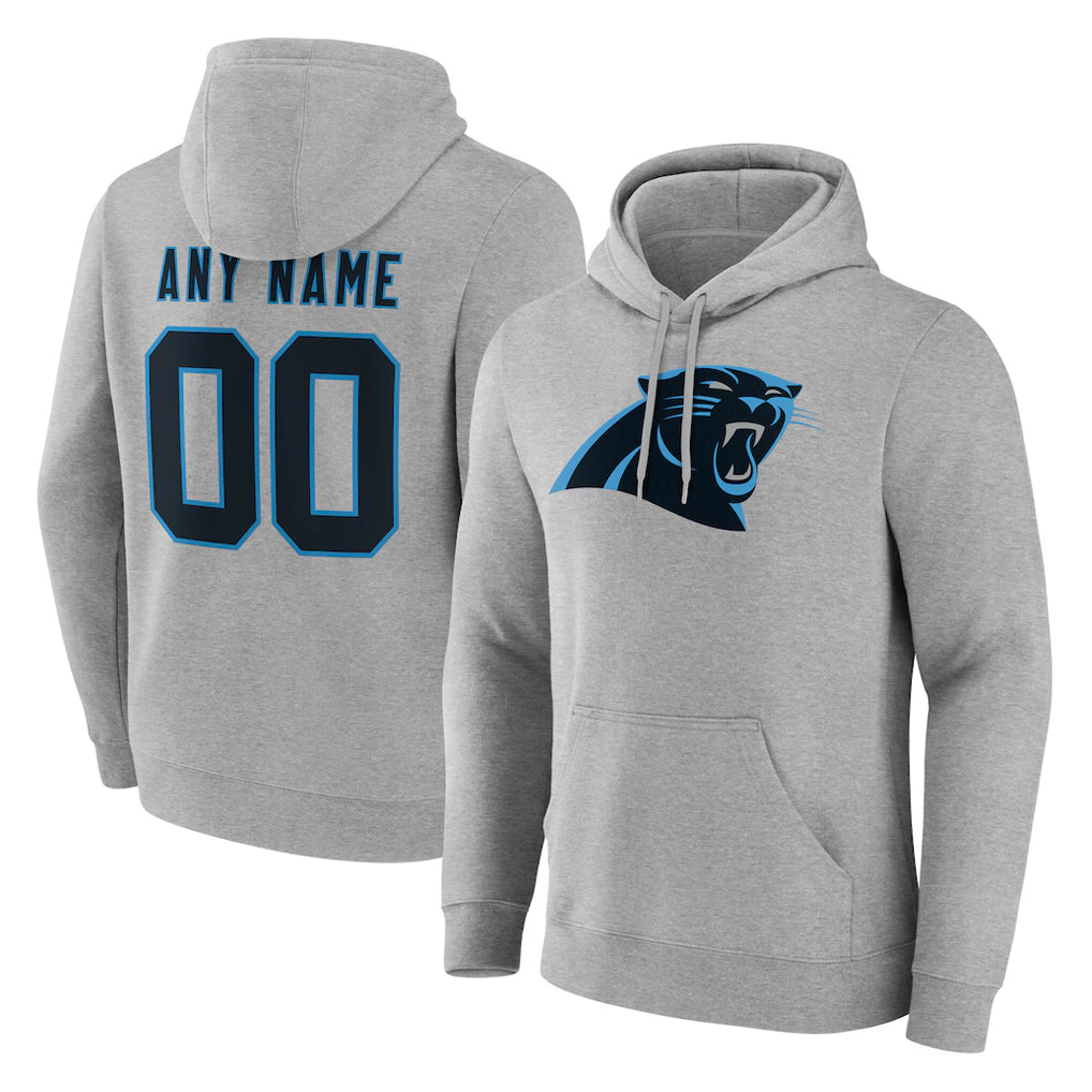 harde Custom C.Panthers Gray Salute to Service Hoodies Any Name & Numbers Stitched Jerseys