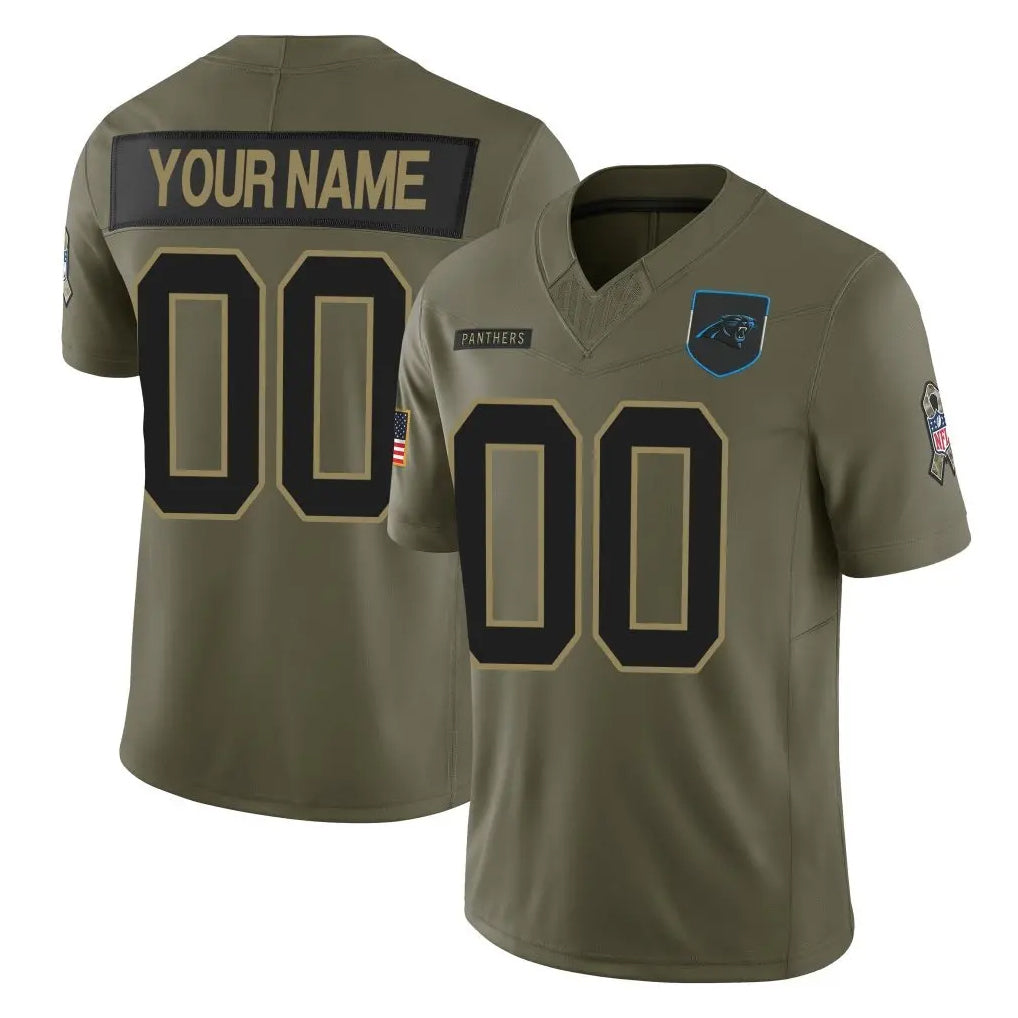 harde Custom C.Panthers Olive 2025 Salute to Service Limited Home Game Any Name & Numbers Stitched Jerseys