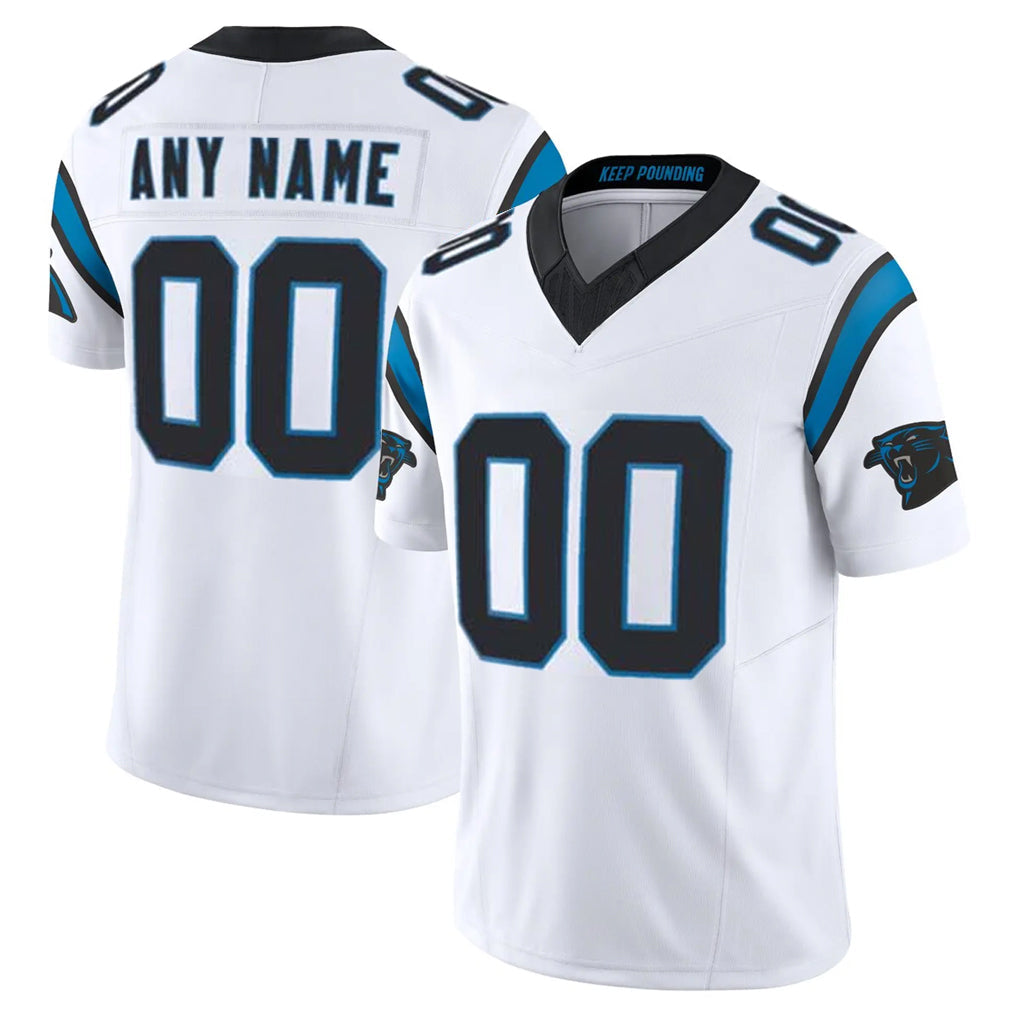 harde Custom C.Panthers White Vapor F.U.S.E. Limited Home Game Any Name & Numbers Stitched Jerseys