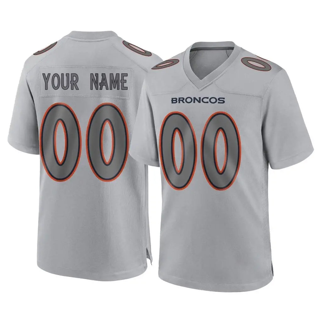 harde Custom D.Broncos Gray Atmosphere Fashion Limited Game Any Name & Numbers Stitched Jerseys