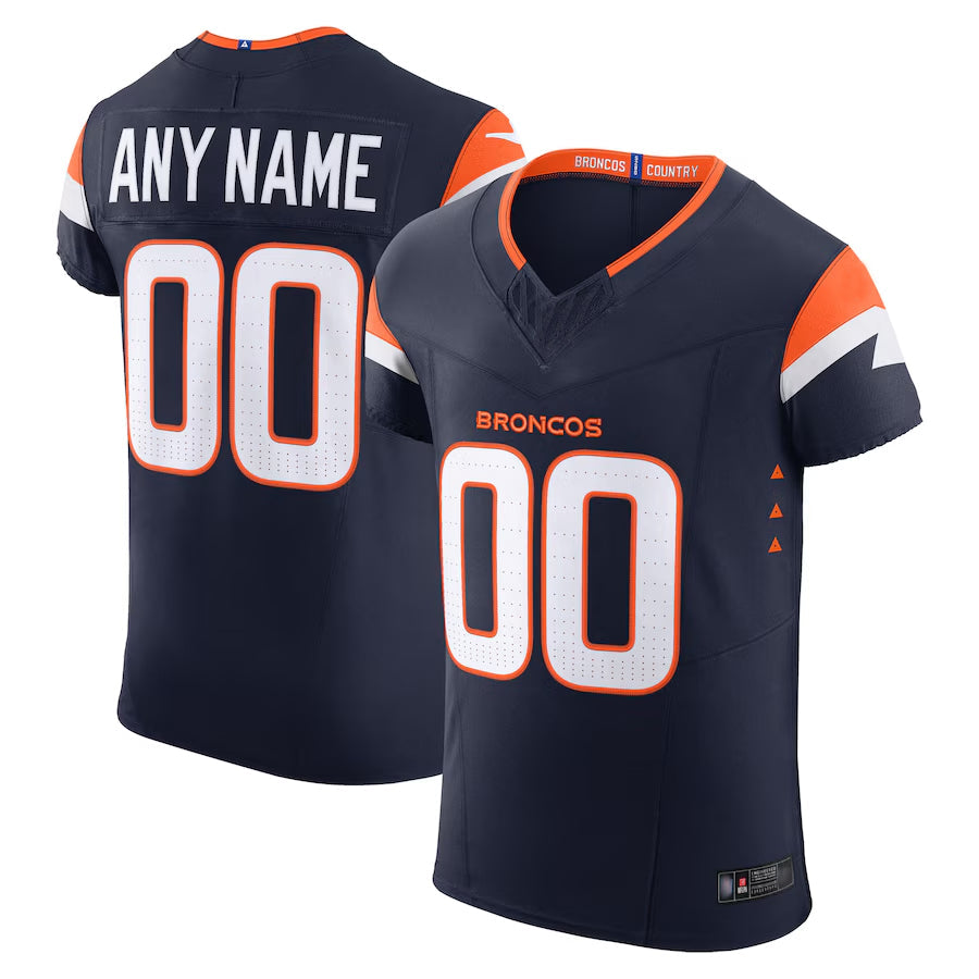 harde Custom D.Broncos Navy Vapor F.U.S.E. Elite Stitched Jerseys