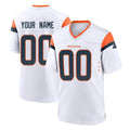 harde Custom D.Broncos White Home Game Any Name & Numbers Stitched Jerseys