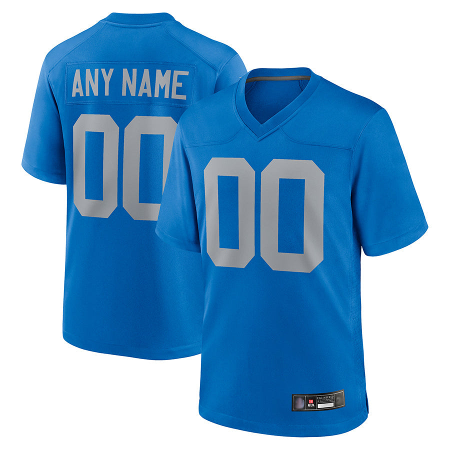 harde Custom D.Lions Blue Limted Game Alternate Stitched Jerseys