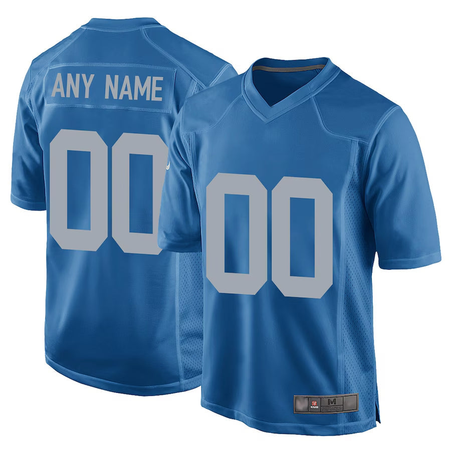 harde Custom D.Lions Blue Replica Game Alternate Stitched Jerseys