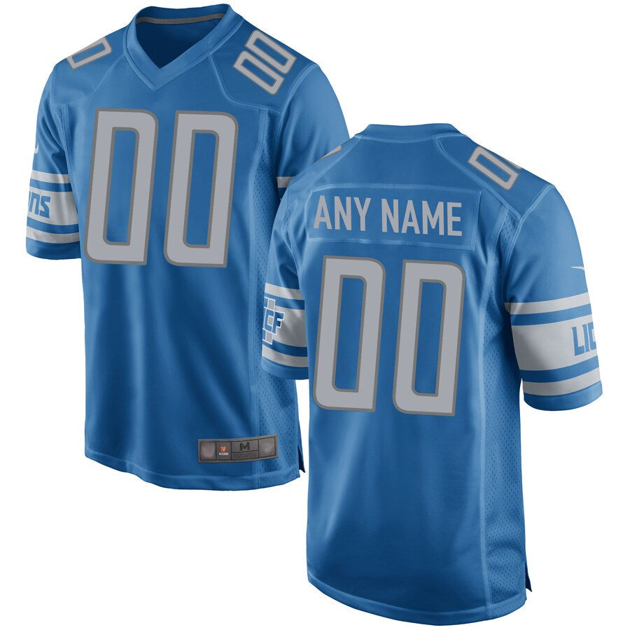 harde Custom D.Lions Blue Replica Game Stitched Jerseys