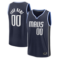 harde Custom D.Mavericks Navy Fast Break Jerseys - Statement Edition