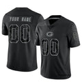 harde Custom GB.Packers Black REFLECTIVE Limited Stitched Jerseys