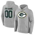 harde Custom GB.Packers Gray Circuit Logo Pullover Hoodies Limited Game Any Name & Numbers Stitched Jerseys