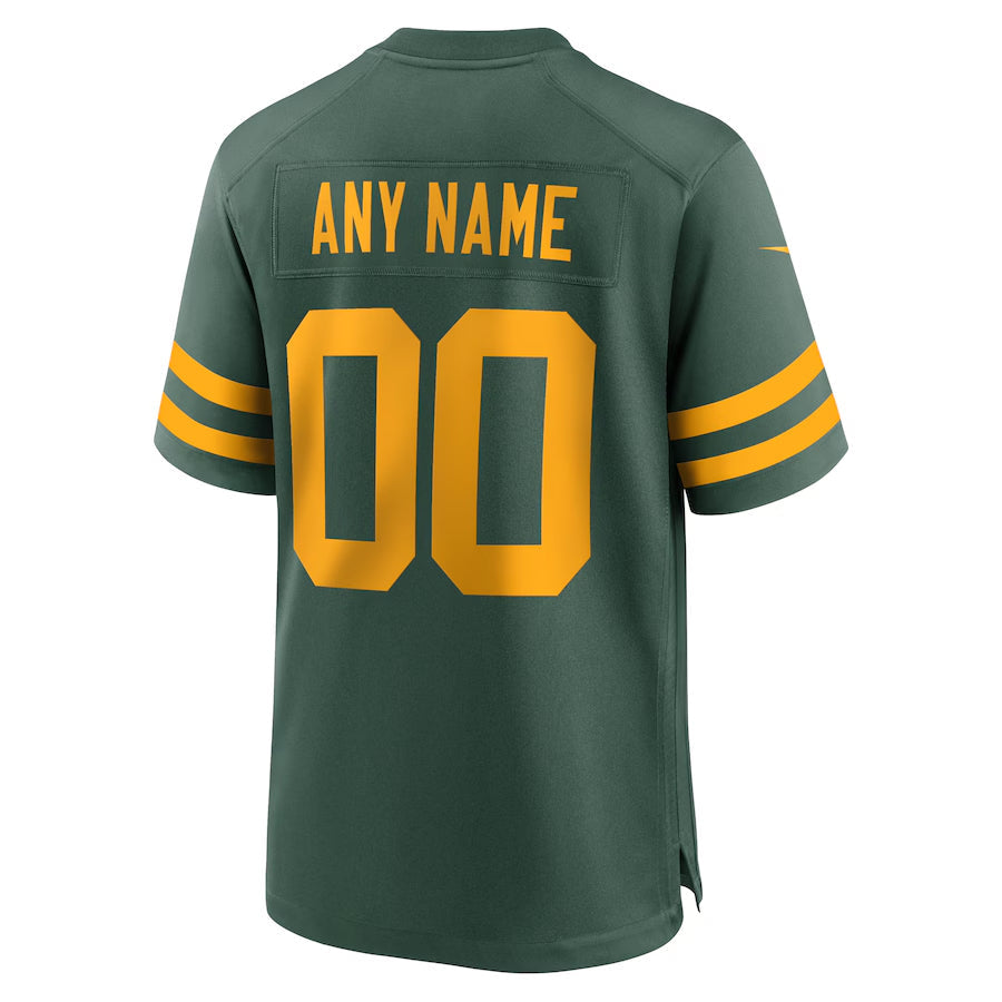 harde Custom GB. Packers Green Alternate Game Stitched Jerseys