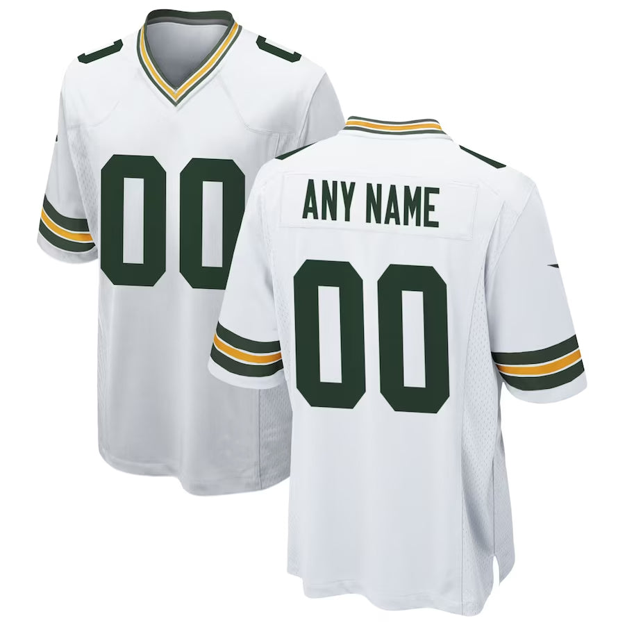 harde Custom GB.Packers White Home Game Stitched Jerseys