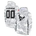 harde Custom H.Texans Arctic Camo Salute to Service Hoodies Any Name & Numbers Stitched Jerseys