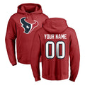 harde Custom H.Texans Red Pro Line Pullover Hoodie Limited Game Any Name & Numbers Stitched Jerseys