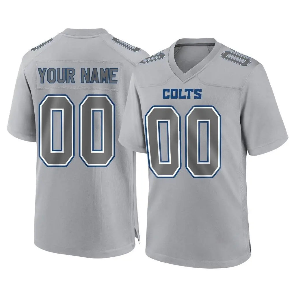 harde Custom IN.Colts Gray Atmosphere Fashion Home Game Any Name & Numbers Stitched Jerseys