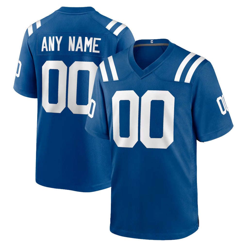 harde Custom IN.Colts Royal Home Game Any Name & Numbers Stitched Jerseys