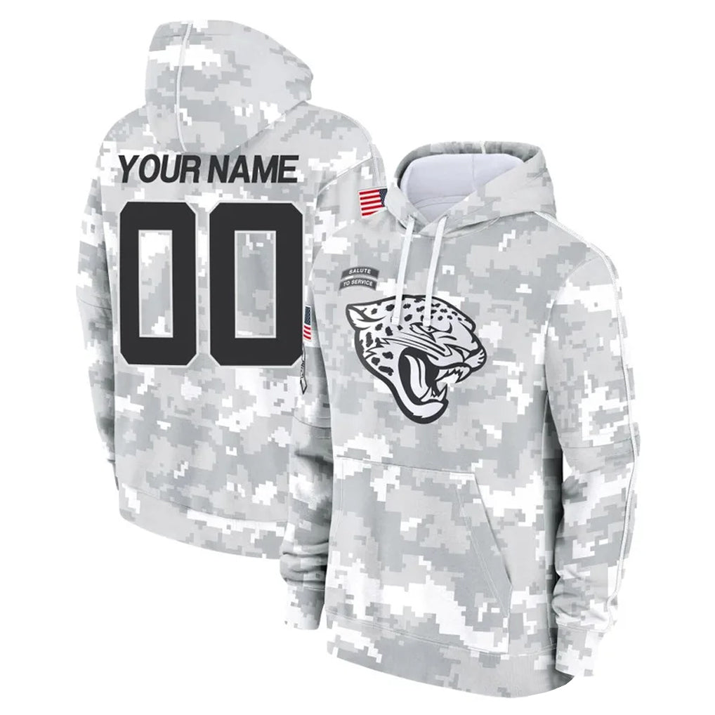 harde Custom J.Jaguars Arctic Camo Salute to Service Hoodies Limited Game Any Name & Numbers Stitched Jerseys