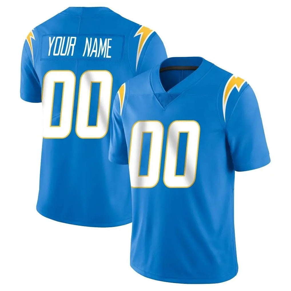 harde Custom LA.Chargers Blue Limited Vapor Untouchable Home Game Any Name & Numbers Stitched Jerseys