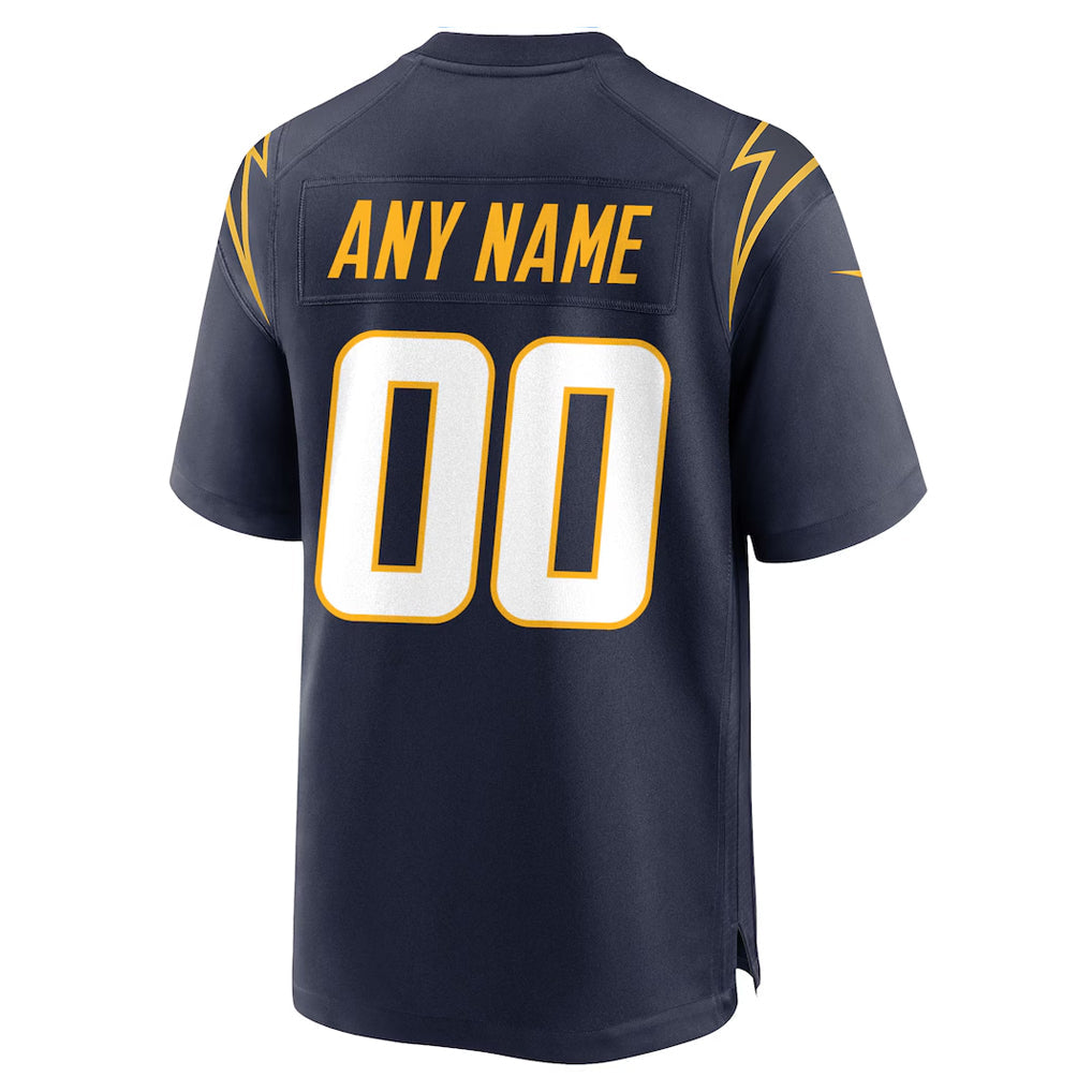 harde Custom LA.Chargers Navy Home Game Stitched Jerseys