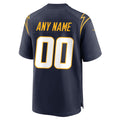 harde Custom LA.Chargers Navy Home Game Stitched Jerseys