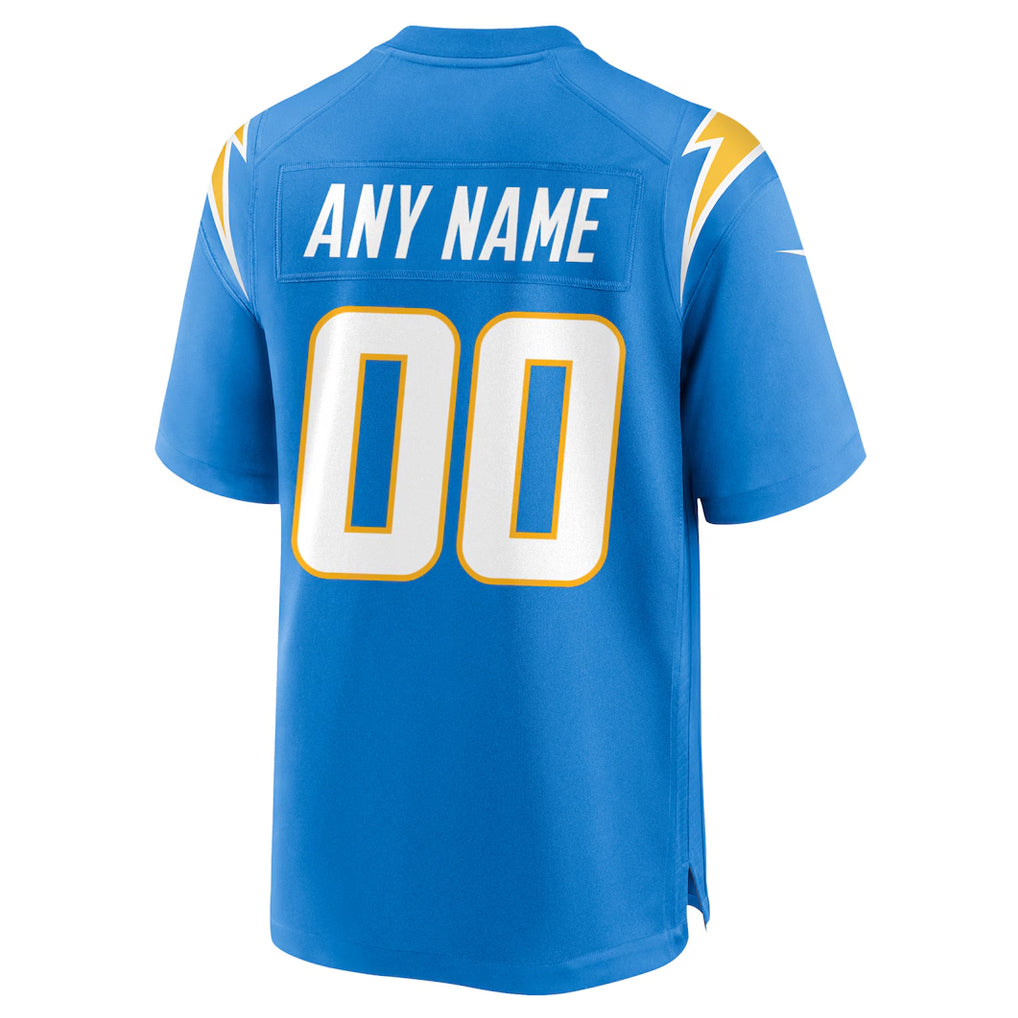 harde Custom LA.Chargers Powder Blue Home Game Stitched Jerseys
