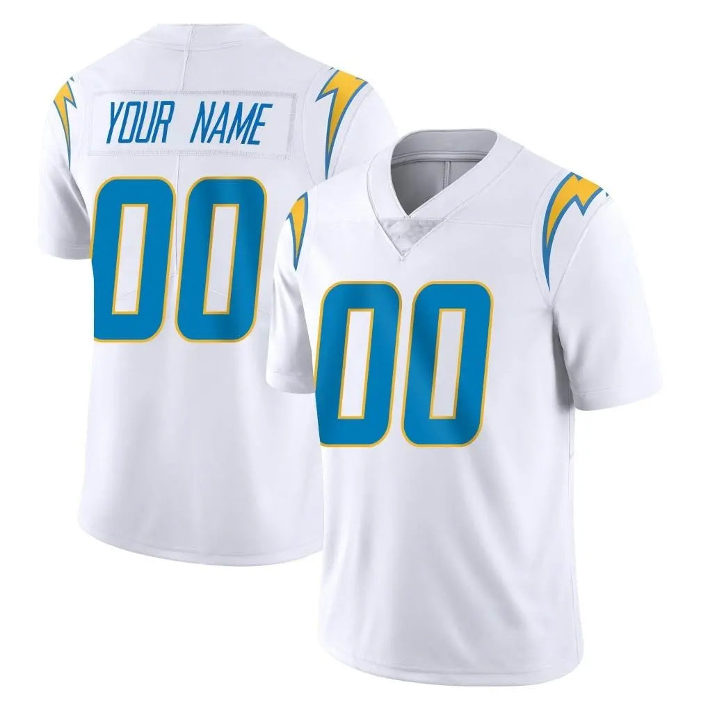 harde Custom LA.Chargers White Limited Vapor Untouchable Home Game Any Name & Numbers Stitched Jerseys