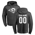 harde Custom LA.Rams Gray Pullover Hoodie Limited Game Any Name & Numbers Stitched Jerseys