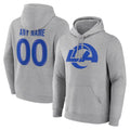 harde Custom LA.Rams Light Gray Pullover Hoodie Limited Game Any Name & Numbers Stitched Jerseys