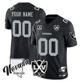 harde Custom LV.Raiders Black 65th Anniversary Vapor Limited Home Game Any Name & Numbers Stitched Jerseys