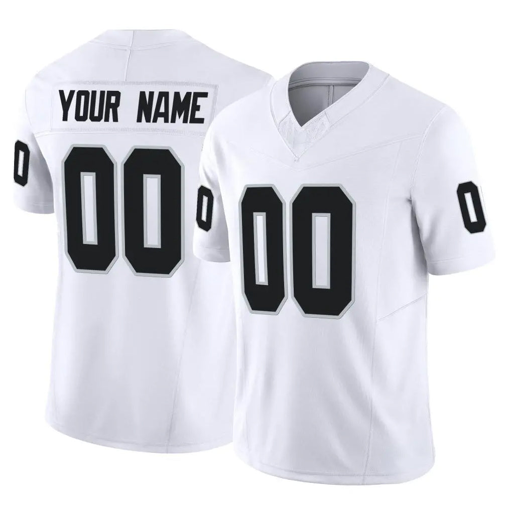 harde Custom LV.Raiders White Limited Vapor F.U.S.E. Home Game Any Name & Numbers Stitched Jerseys