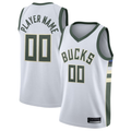harde Custom M.Bucks White 2020-21 Swingman Custom Jerseys - Association Edition