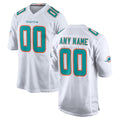 harde Custom M.Dolphins White Game Home Any Name & Numbers Stitched Jerseys