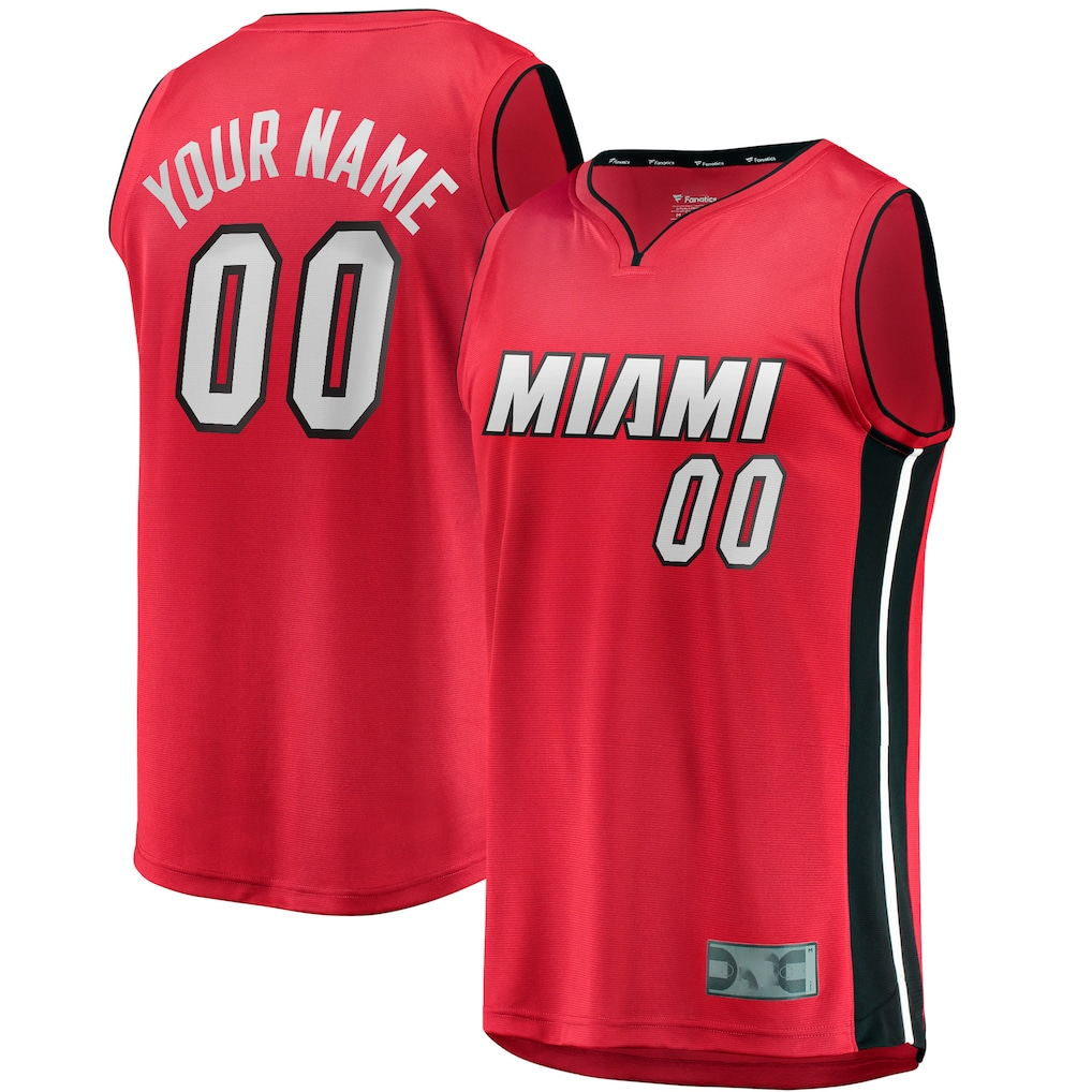 harde Custom M.Heat Red Fast Break Jerseys - Statement Edition